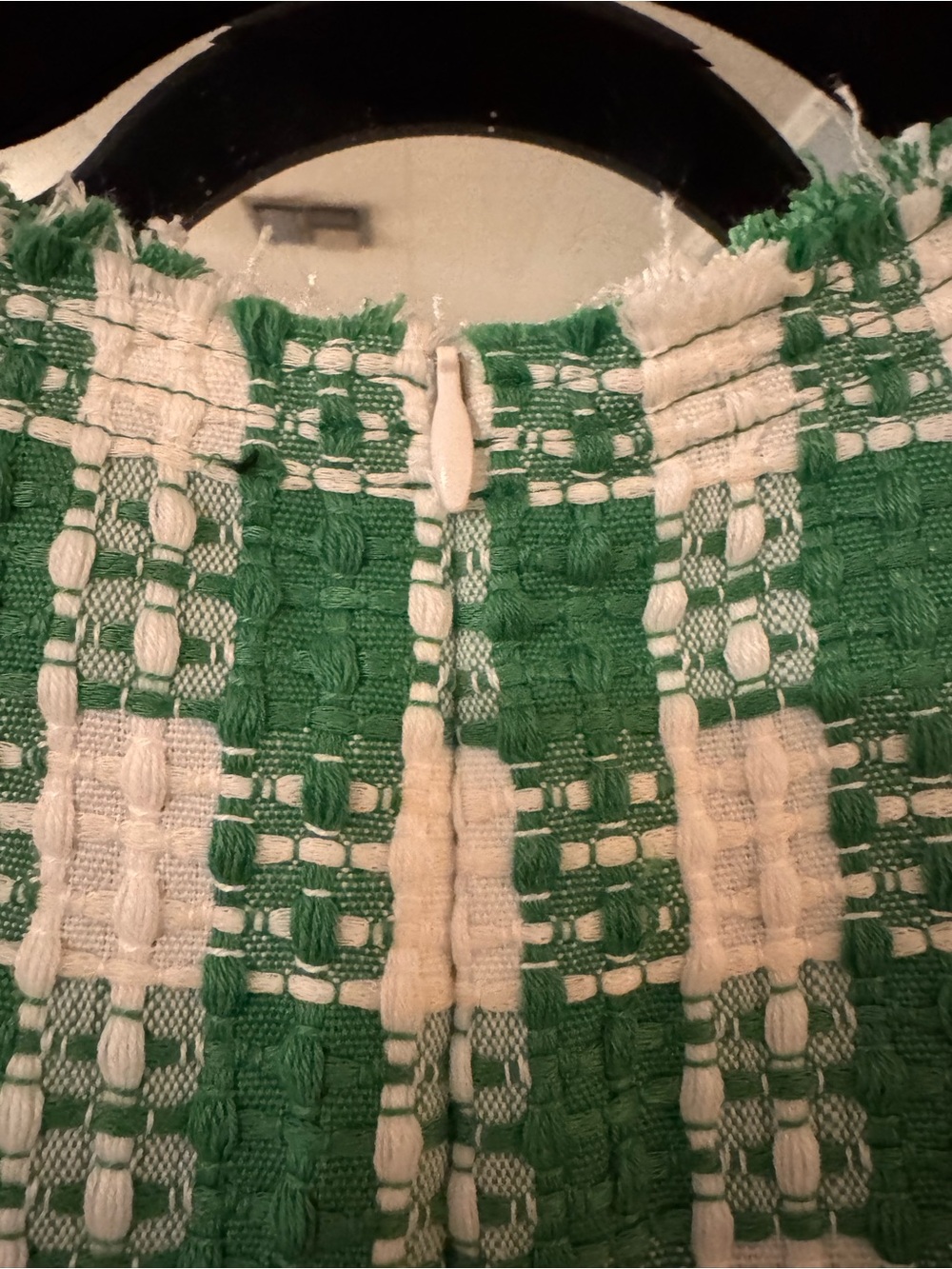 Tuckernuck Green & White Check Tweed Dress NWT - Picture 9 of 13